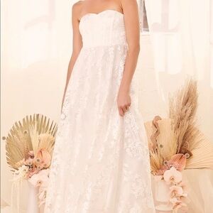 Lulu’s Promise You Forever Embroidered Maxi Dress